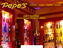 Tablet Screenshot of pepes-cocktailbar.com